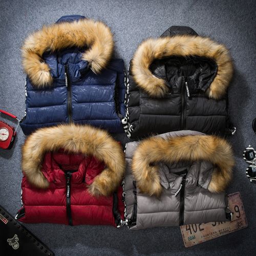 Gilet hiver sans manche uniGenre en coton - Ref 611183