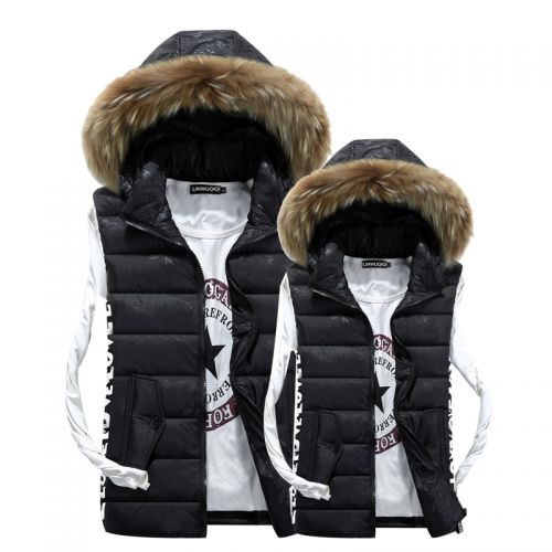 Gilet hiver sans manche uniGenre en coton - Ref 611193