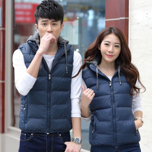  Gilet hiver sans manche uniGenre en polyester - Ref 611199