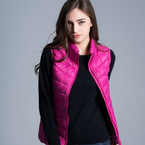 Gilet hiver sans manche femme UINLYA en nylon - Ref 611396