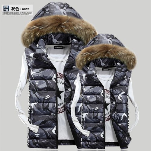 Gilet hiver sans manche uniGenre LWQQ Cotton vest en coton - Ref 580409