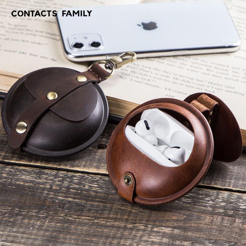 Housse de protection pour Airpods en Cuir italien - Ref 3425599