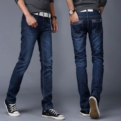 Jeans pour jeunesse coupe droite à de fibres polyester, coton régénéré fibre cellulose été - Ref 1460864
