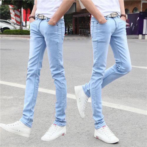 Jeans pour adolescent pieds Slim en coton Quatre saisons - Ref 1460865
