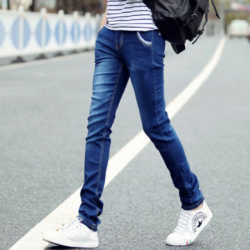 Jeans pour adolescent pieds Slim VIETTOLONS en coton Quatre saisons - Ref 1460877