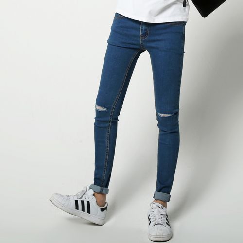 Jeans pour adolescent pieds Slim en CVC été - Ref 1460885