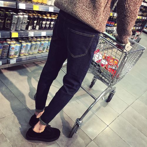 Jeans pour jeunesse pieds Slim en coton printemps - Ref 1460891