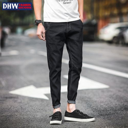 Jeans pour adolescent pieds Slim en coton automne - Ref 1460894