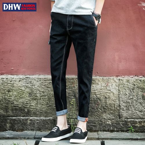 Jeans pour adolescent pieds Slim en coton automne - Ref 1460916