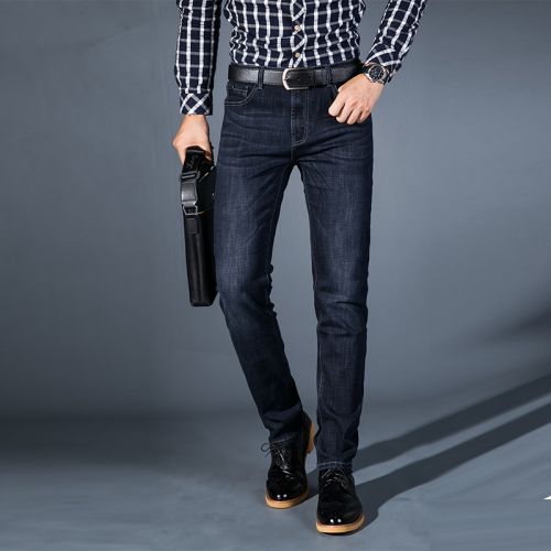 Jeans pour jeunesse coupe droite en coton automne - Ref 1460936