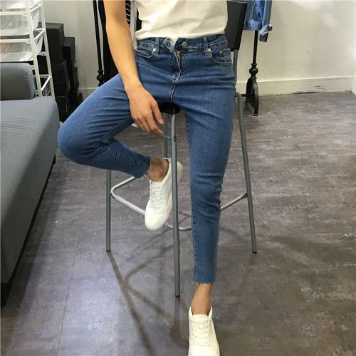 Jeans pour jeunesse pieds Slim en coton été - Ref 1460938