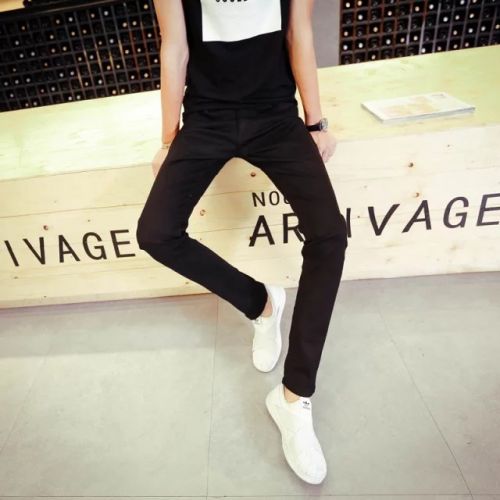 Jeans pour jeunesse pieds Slim en coton Quatre saisons - Ref 1460939