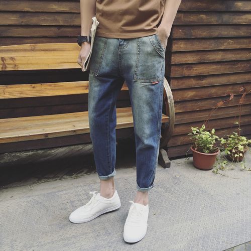 Jeans pour jeunesse pieds Slim GUPA en coton été - Ref 1460943