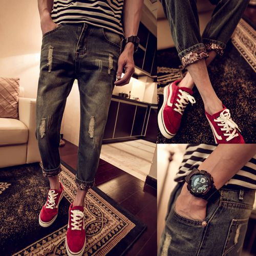 Jeans pour grands chantiers pieds Slim TGYA de coton, des fibres polyester à été - Ref 1460945