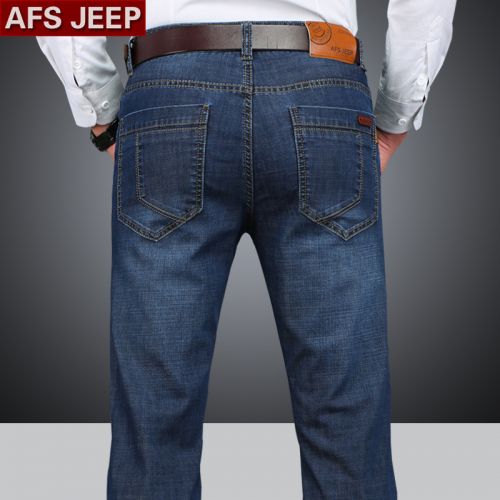 Jeans pour jeunesse coupe droite AFS JEEP en coton automne - Ref 1460951