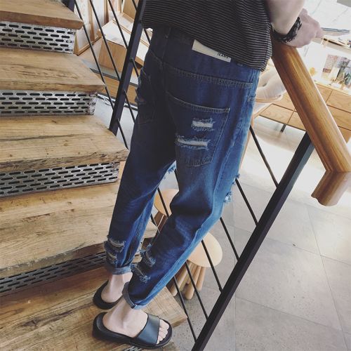 Jeans pour adolescent pieds Slim printemps - Ref 1460969