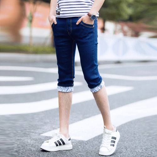 Jeans pour adolescent pieds Slim VIETTOLONS en coton été - Ref 1460980
