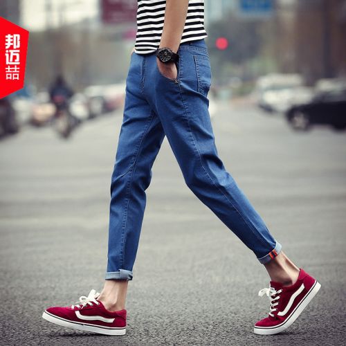 Jeans pour adolescent pieds Slim BANG MANZOE en coton printemps - Ref 1460981