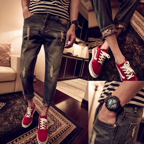 Jeans pour grands chantiers pieds Slim LICHUN en coton été - Ref 1460989