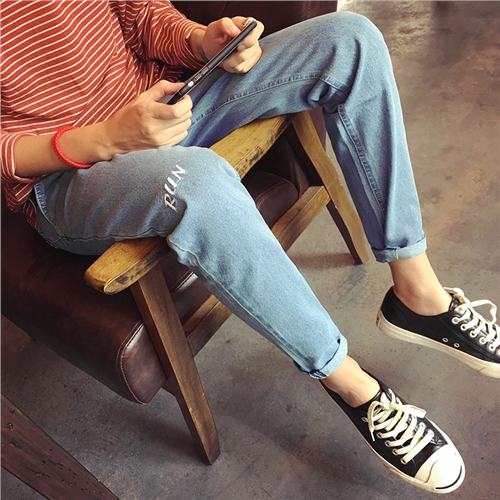 Jeans pour jeunesse pieds Slim automne - Ref 1460990