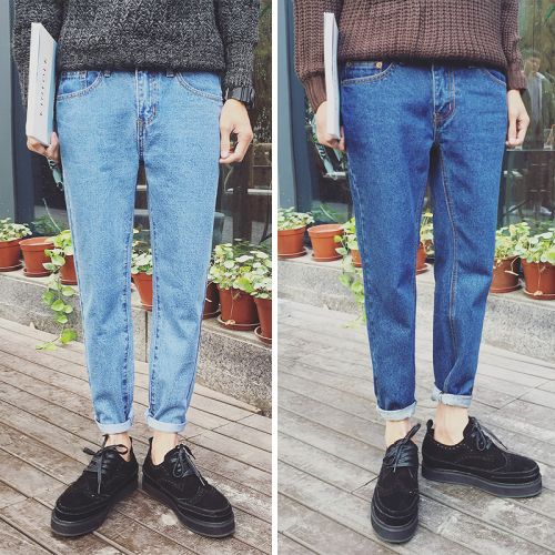 Jeans pour adolescent pantalon bas entrejambe Croix hiver - Ref 1460991