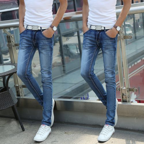 Jeans pour jeunesse pieds Slim en coton Quatre saisons - Ref 1461004