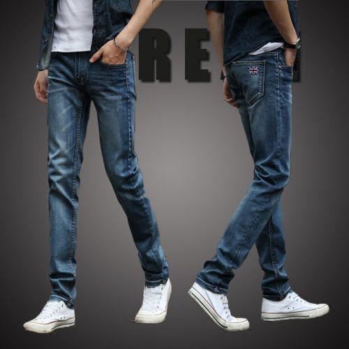 Jeans pour adolescent pieds Slim en coton automne - Ref 1461008