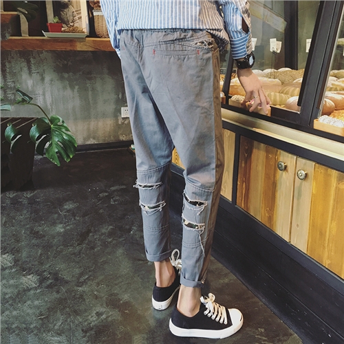 Jeans pour jeunesse pieds Slim en coton Quatre saisons - Ref 1461027