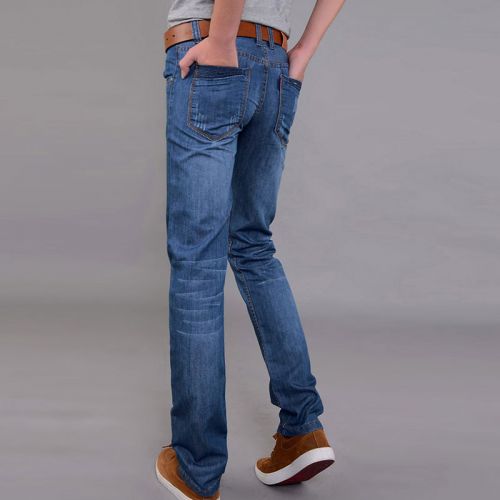 Jeans coupe droite en CVC pour printemps - Ref 1461052
