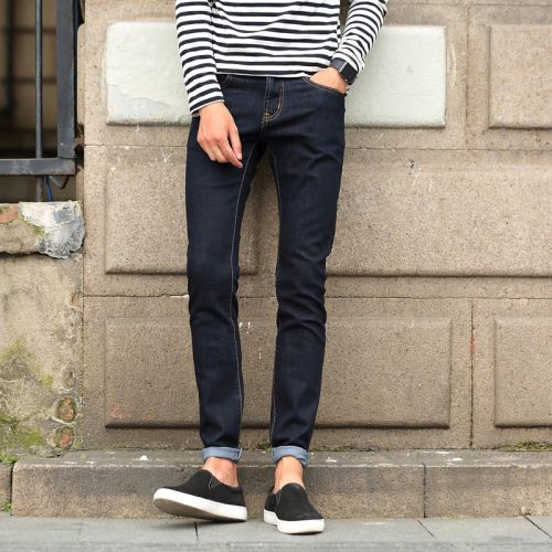 Jeans pour jeunesse pieds Slim GUKYY en coton automne - Ref 1461059