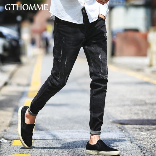 Jeans pour jeunesse pieds Slim GTHOMME en coton automne - Ref 1461080