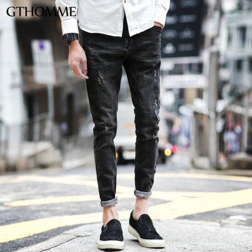 Jeans pour jeunesse pieds Slim GTHOMME en coton automne - Ref 1461090
