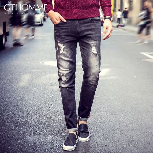 Jeans pour jeunesse pieds Slim GTHOMME en coton automne - Ref 1461093