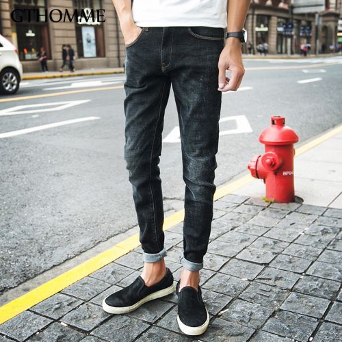 Jeans pour jeunesse pieds Slim GTHOMME en coton automne - Ref 1461098