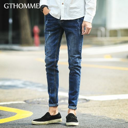 Jeans pour jeunesse pieds Slim GTHOMME en coton automne - Ref 1461099