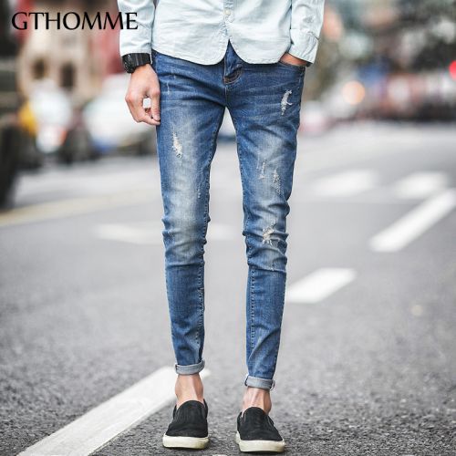 Jeans pour jeunesse pieds Slim GTHOMME en coton printemps - Ref 1461100