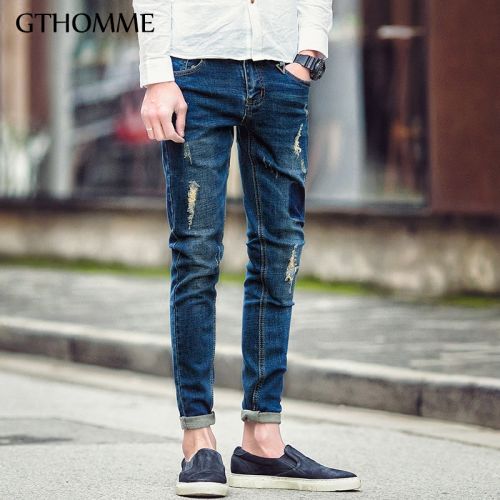 Jeans pour jeunesse pieds Slim GTHOMME en coton printemps - Ref 1461101