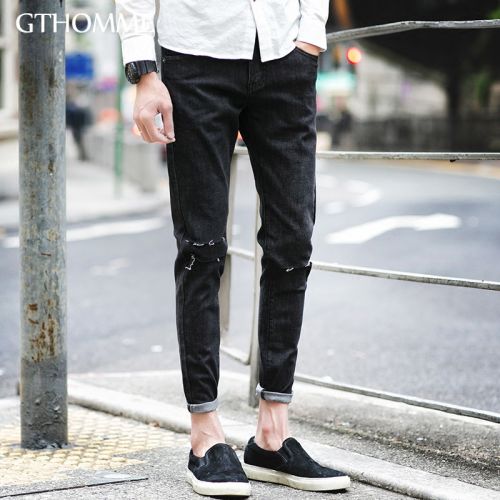 Jeans pour jeunesse pieds Slim GTHOMME en coton été - Ref 1461102
