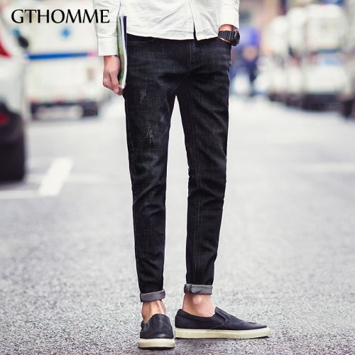 Jeans pour jeunesse pieds Slim GTHOMME en coton printemps - Ref 1461104