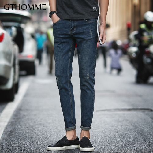 Jeans pour jeunesse pieds Slim GTHOMME en coton automne - Ref 1461105