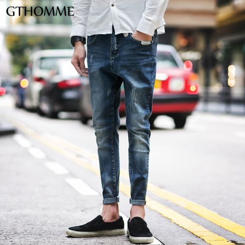 Jeans pour jeunesse pieds Slim GTHOMME en coton été - Ref 1461109