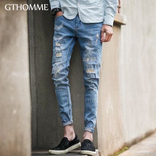 Jeans pour jeunesse pieds Slim GTHOMME en coton printemps - Ref 1461111