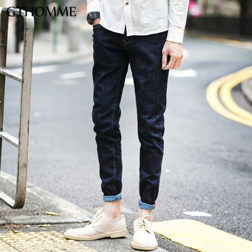 Jeans pour jeunesse pieds Slim GTHOMME en coton été - Ref 1461113