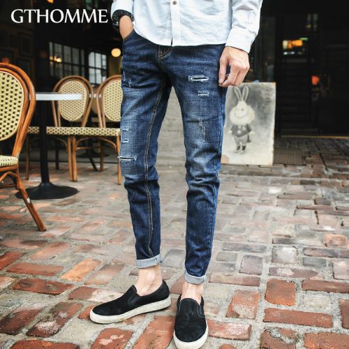 Jeans pour jeunesse pieds Slim GTHOMME en coton automne - Ref 1461121