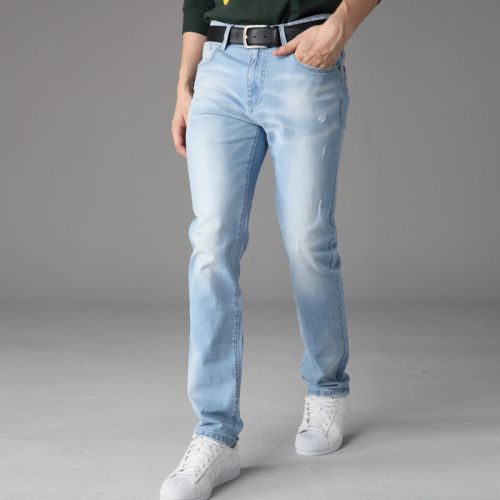 Jeans pour jeunesse coupe droite FKDV Coton fibre élastique de polyuréthane spandex automne - Ref 1461128