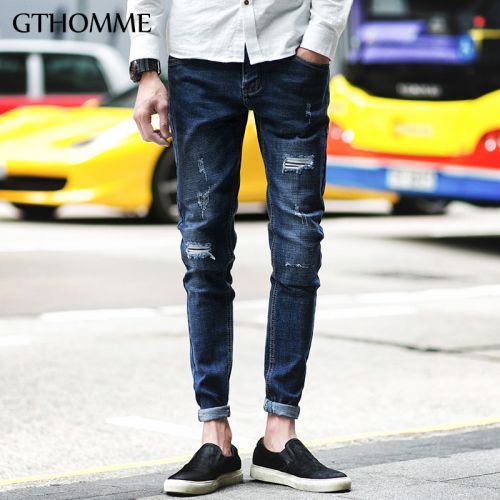 Jeans pour jeunesse pieds Slim GTHOMME en coton automne - Ref 1461133