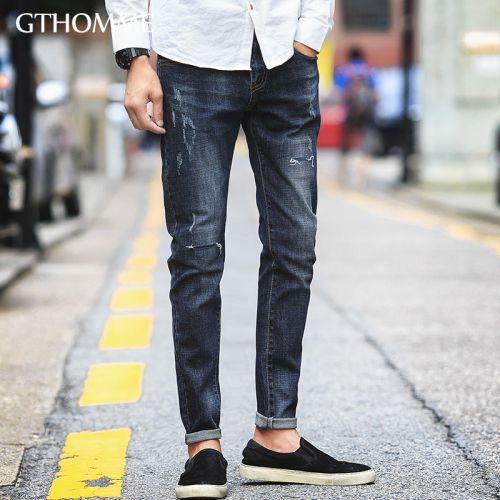 Jeans pour jeunesse pieds Slim GTHOMME en coton automne - Ref 1461136