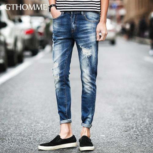 Jeans pour jeunesse pieds Slim GTHOMME en coton été - Ref 1461139
