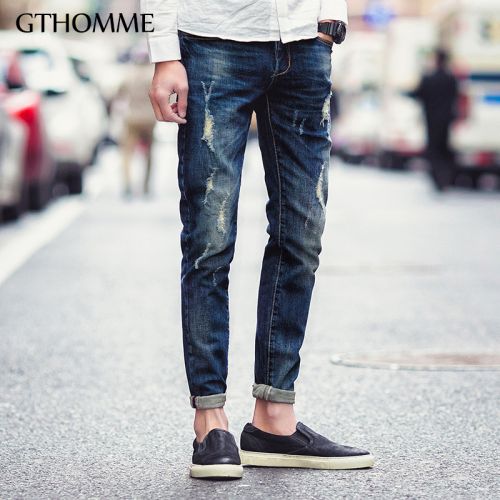 Jeans pour jeunesse pieds Slim GTHOMME en coton printemps - Ref 1461141