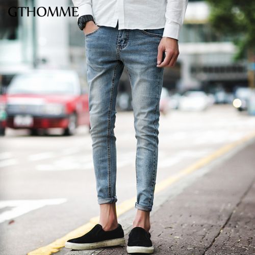 Jeans pour jeunesse pieds Slim GTHOMME en coton été - Ref 1461145